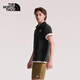 The North Face北面短袖Polo男戶(hù)外透氣運動(dòng)休閑8FZV 黑色/JK3 XL