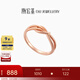 潮宏基 至簡(jiǎn)清影18K金戒指女士彩金玫瑰金手飾送女友生日禮物 女士15號