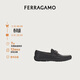菲拉格慕（Ferragamo）男士黑色Gancini扣飾駕車(chē)鞋 0755610_3E _ 70 禮物送男友