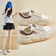 啄木鳥(niǎo)女鞋子2026新款透氣老爹鞋女跑步運動(dòng)鞋女防滑厚底增高鞋子女款 卡其色 38