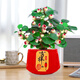 格調生活小盼菩提樹(shù)盆栽綠植物室內花盆景辦公室桌面觀(guān)葉四季客廳好養活樹(shù) 特大號菩提（帶果發(fā)貨）金紅吉祥如意陶瓷 帶盆栽好