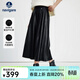 Navigare意大利小帆船仿皮質(zhì)半身裙2025春秋季新款簡(jiǎn)約休閑A字裙 暗夜黑 S