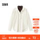 森馬（Semir）長(cháng)袖襯衫女冬季中長(cháng)款假兩件寬松磨毛襯衣通勤溫柔系氣質(zhì)上衣 奶白10501 S