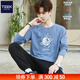 TEEK男裝春秋季2026新款長(cháng)袖t恤男生衣服 青少年男秋衣打底衫體恤上衣 【純棉款】HC22V經(jīng)典藍 XL