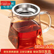 憶壺茶 公道杯加茶漏茶水分離玻璃茶具配件套裝帶過(guò)濾網(wǎng)茶海杯子分茶器 方形公道杯350ML【含茶漏】
