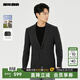 利郎輕柔毛針織西服外套男修身大理石紋樣小西裝秋季2025新品男士單西 水泥灰（24QDX043SA） 170A