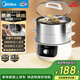 美的（Midea）電蒸鍋電煮鍋電火鍋電炒鍋多功能燉蒸煮一體家用電熱鍋蒸蛋器14.5升大容量多用途鍋ZGE2866