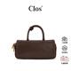 CLOS原創(chuàng  )ModBow復古保齡球包植鞣頭層小牛皮手提斜挎包 植鞣咖 小包