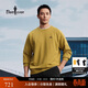 比音勒芬【雙面針織肌理】春秋休閑上衣印花立體肩袖舒適圓領(lǐng)長(cháng)袖T恤男士