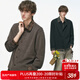 DREAM MADE【老錢(qián)風(fēng)】假兩件開(kāi)衫毛衣男春季長(cháng)袖襯衫男生內搭針織衫 咖色 M