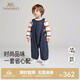 英氏（YEEHOO）【商場(chǎng)同款】?jì)和籽b外出休閑男童連體衣衛衣套裝春秋新款 條紋套裝-套頭衫+背哈 90 cm （建議1-2歲半）