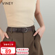 viney牛皮女士皮帶免打孔針扣腰帶女裝飾百搭收腰學(xué)生裙帶褲帶生日禮物