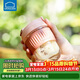 樂(lè )扣樂(lè )扣（LOCK&LOCK）咖啡杯耐熱玻璃水杯子男女學(xué)生便攜式雙飲吸管杯隨手杯350ML粉色