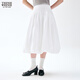 Teenie Weenie小熊女裝半身裙26夏季新款優(yōu)雅時(shí)尚少女風(fēng)中長(cháng)A字裙 白色 M