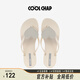 COOLCHAP愛(ài)心人字拖女軟底外穿平底防滑海邊沙灘度假夏季夾腳涼拖鞋女鞋 奶油乳酪 38 （建議拍大一碼）