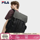 FILA 斐樂(lè )【黑武士】男士背包2025復古時(shí)尚翻蓋雙肩包電腦包書(shū)包黑色