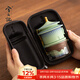 兮元記故宮文創(chuàng  )自動(dòng)旅行茶具套裝便攜式一壺三杯快客杯送禮節日伴手禮品 窯青綠韶華自動(dòng)旅行茶具套裝