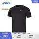 亞瑟士ASICS運動(dòng)T恤男子跑步短袖透氣舒適運動(dòng)上衣 2011D242-001 黑色 L