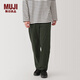 MUJI男式 燈芯絨 輕便褲 男士 長(cháng)褲子 冬季款 休閑褲 AER92C4A 深綠色 M (170/80A)