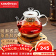 金灶（KAMJOVE）煮茶器 噴淋式養生壺 黑茶煮茶壺玻璃蒸汽電熱茶壺 保溫燒水壺養生壺煮茶壺A-55 香檳金 0.8L