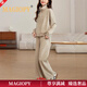 MAGIOPY高端奢侈品牌運動(dòng)套裝女2026春秋新款時(shí)尚洋氣減齡衛衣運動(dòng)服 杏色 L 115-128斤