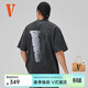 VLONE【 STAPLE】25新品月球大LOGO印花燙鉆時(shí)尚個(gè)性寬松短袖T恤 VLTE25010BK M