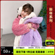 左西女童冬裝兒童外套秋冬款2024新款搖粒絨上衣上裝衣服 粉色 130 