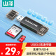 山澤USB/Type-C讀卡器3.0高速 SD/TF多合一 適用電腦蘋(píng)果17/16/15/iPad/手機 支持相機ccd監控內存卡
