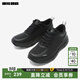 利郎男鞋休閑鞋飛織鞋春夏透氣舒適EVA/RB防滑耐磨底男士鞋子運動(dòng)鞋 黑（W6XXL31103） 40