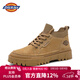 Dickies馬丁靴男靴2026冬季鞋子男款百搭加絨靴子男低幫工裝靴增高男鞋 淺棕 41 【偏大一碼，適合運動(dòng)鞋42】