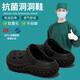 潔麗雅手術(shù)室洞洞鞋男士夏季厚底外穿防滑抗菌防臭足弓支撐醫用拖鞋男款 黑色 【99%抗菌防臭】 42-43 【標準碼】