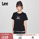 Lee25新品標準版圓領(lǐng)蝴蝶圖案印花女短袖T恤休閑潮流LWT0098704LE