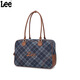 Lee格紋餅干包托特包通勤包摩登復古單肩包【春尚新】送女友老婆禮物