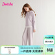 笛莎（DEESHA）童裝女童套裝2026春秋裝新款寬松休閑運動(dòng)服兩件套女寶寶外出服 淺紫 150