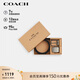 蔻馳（COACH）【品牌直供】男士雙扣頭腰帶禮盒38MM灰黑色CW362禮物