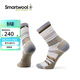 SMARTWOOL徒步輕量減震中筒襪戶(hù)外美利奴羊毛襪運動(dòng)襪條紋襪2160 灰色069 L（適合腳碼42-45）