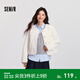 森馬（Semir）外套女冬季短款圓領(lǐng)修身仿羊羔毛仿麂皮夾克小個(gè)子小香風(fēng)上衣 奶白10501 M