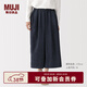 MUJI 女式 木棉混 輕量牛仔 裙褲 褲子女款26年春季 休閑褲 女裝 藏青色 M (160/66A)