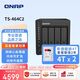威聯(lián)通（QNAP）TS-464C2 宇宙魔方四核心處理器8G內存8Tnas網(wǎng)絡(luò )存儲服務(wù)器內置雙M.2插槽手機擴容（含硬盤(pán)4T*2）