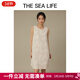 THE SEA LIFE歐海一生 連衣裙女新款清新文藝感立體提花無(wú)袖連衣裙Y16962 亞麻色 M