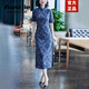奧絲婕（Aosijie）高端品牌亞麻旗袍女2026夏季新款修身顯瘦中國風(fēng)棉麻改良版連衣裙 藍柏色（長(cháng)款） XL