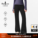 比音勒芬【牛仔棉】2025秋季新款女士時(shí)尚百搭通勤棉感親膚柔軟喇叭牛仔褲 07黑色 XL （73）