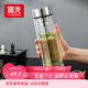 富光玻璃杯雙層 帶茶隔大容量隔熱茶杯高檔商務(wù)泡茶車(chē)載水杯透明杯子