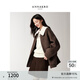 玖姿·安娜蔻休閑工裝風(fēng)100%羊毛夾克雙面呢大衣女2025冬季新款 咖啡 L