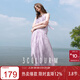 三彩2025夏季新款掛脖連衣裙無(wú)袖A字裙寬松拼接長(cháng)裙度假M