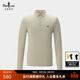 比音勒芬【親膚干爽】春秋季男士上衣輕商務(wù)休閑百搭多色長(cháng)袖polo衫打底衫 50杏色 XL （110）