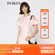 PORTS寶姿 秋季新品女裝露肩短袖連衣裙SA9D032GFD026 淺粉 M (6)