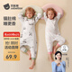 貝肽斯 兒童睡衣春季寶寶連體衣1-3-6歲嬰兒棉質(zhì)家居服寶寶爬行哈衣 宇航員巡航(襠部扣) 90 cm 【建議身高80-90cm】