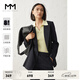 麥檬MM麥檬早春新款職業(yè)西服小個(gè)子通勤風(fēng)純色駁領(lǐng)外套女599C210141 深藏青西裝  599C210141-1 M （110-125斤）