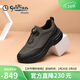 金利來(lái)（Goldlion）男鞋氣墊大底舒適耐磨旋轉扣休閑鞋G550430349RAE灰黑39